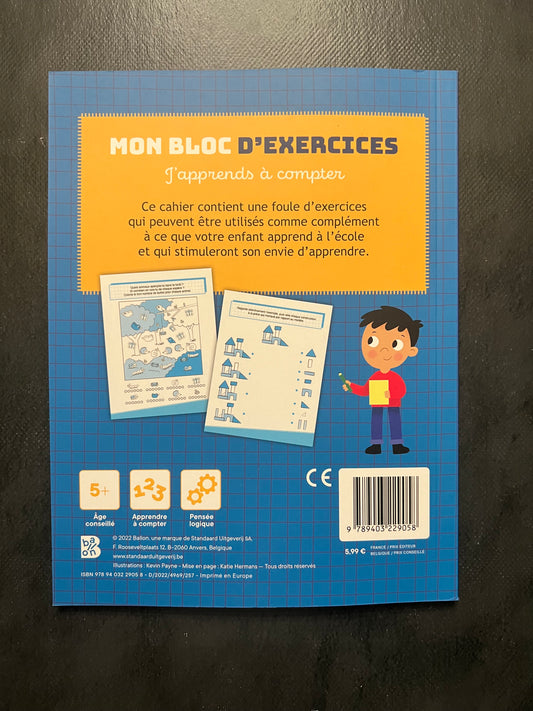 Cahier d'exercices - J'apprends à compter | 4-6 ans