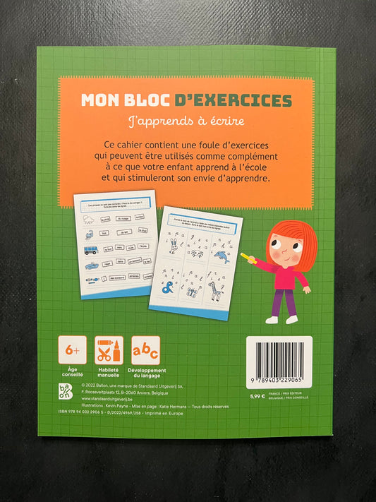 Cahier d'exercices - J'apprends à écrire | 5-7 ans
