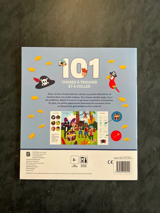 101 choses à trouver et à coller - les pirates