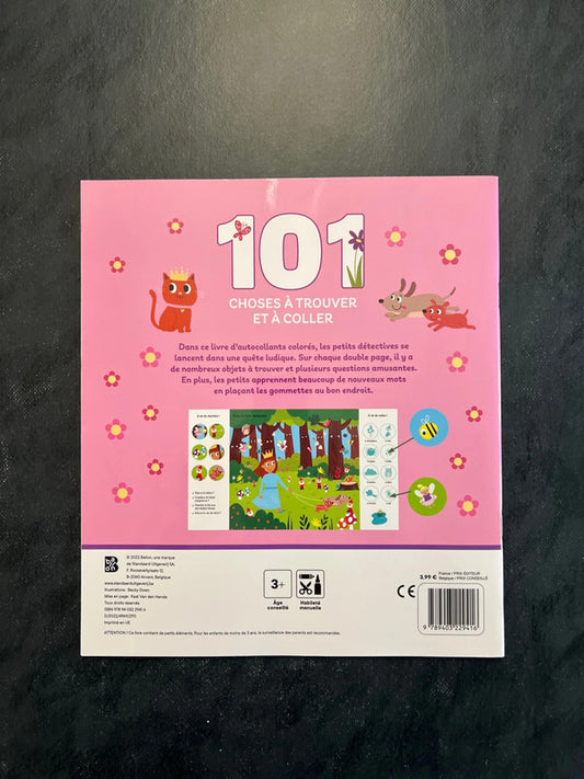101 choses à trouver et à coller - Les princesses | Livre-jeu 4-6 ans