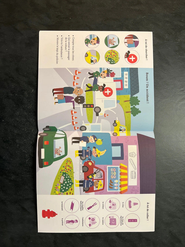 101 choses à trouver et à coller - les pompiers