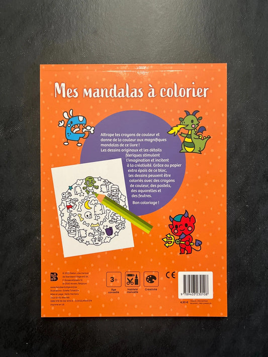 Mes mandalas à colorier - les monstres