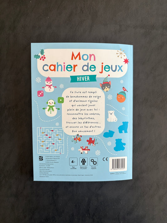 Mon cahier de jeux - hiver