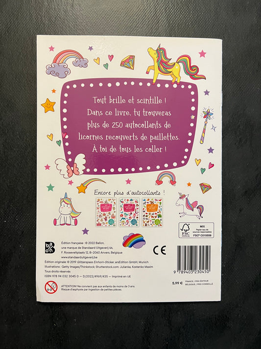 Mes autocollants brillants - Les licornes (3-6 ans)