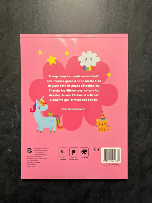 Cherche les différences - les licornes