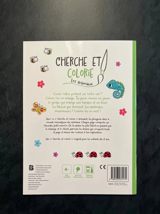 Cherche et colorie - Les animaux | Livre-jeu 5-7 ans
