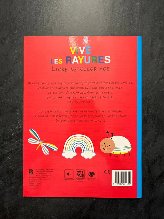 Vive les rayures - Livre de coloriages pour enfants 3-5 ans