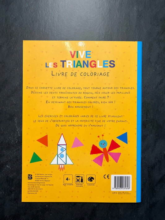 Livre de coloriage - vive les triangles