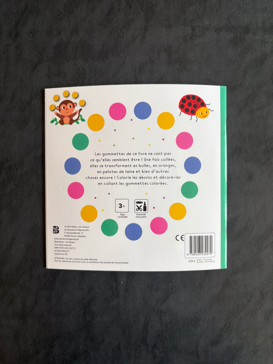 Boules de gomme - Les animaux - Livre gommette dès 3 ans