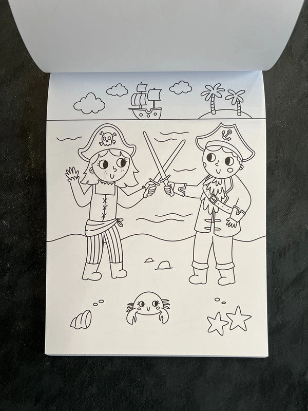 Maxi bloc à colorier - Les pompiers, les pirates (3-7 ans)