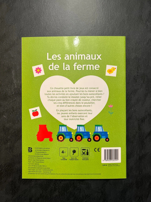 Livre d’autocollants - les animaux de la ferme
