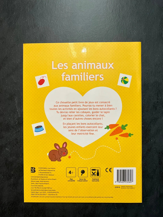 Livre d’autocollants - les animaux familiers