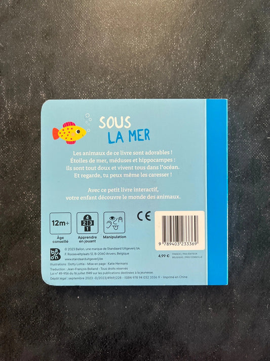 Sous la mer - Livre cartonné tactile dès 2 ans