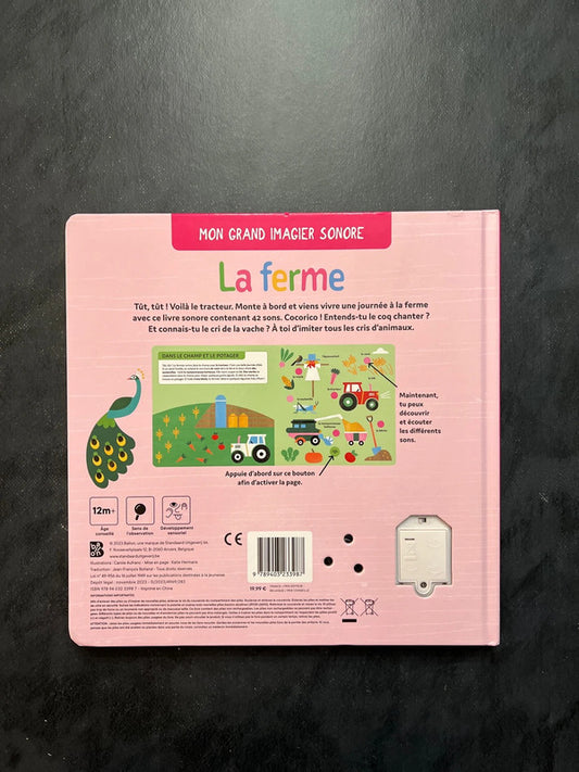 Mon grand imagier sonore - La ferme (dès 2 ans)