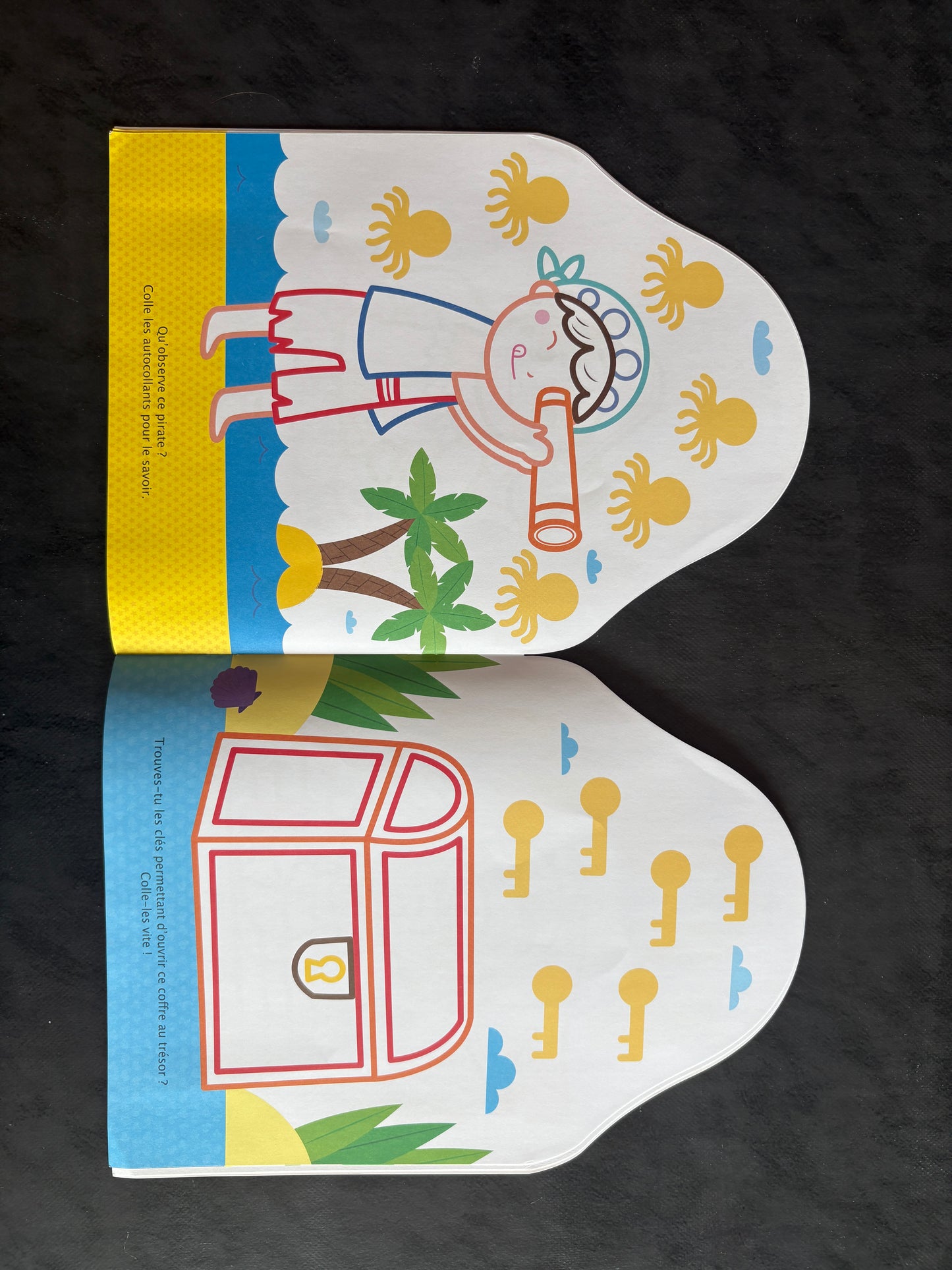 Bonjour, petit pirate ! - Livre à coller et colorier - Dès 3 ans