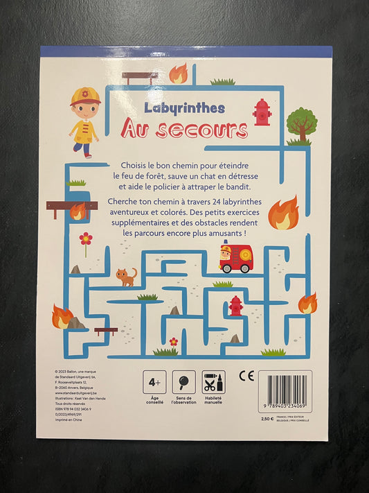 Labyrinthes - Au secours ! - Livre-jeu dès 5 ans