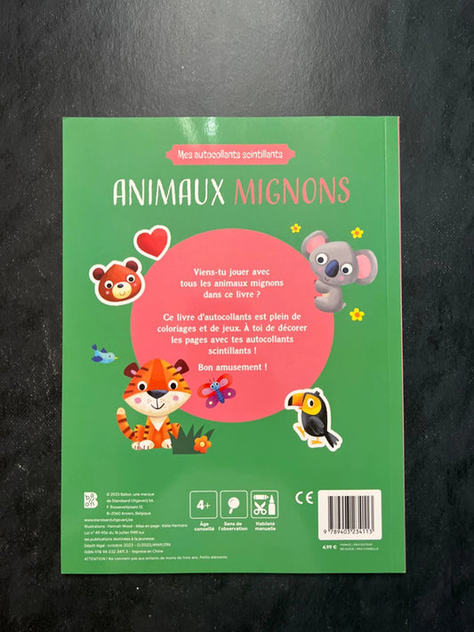 Mes autocollants scintillants - animaux mignons | 3-6 ans