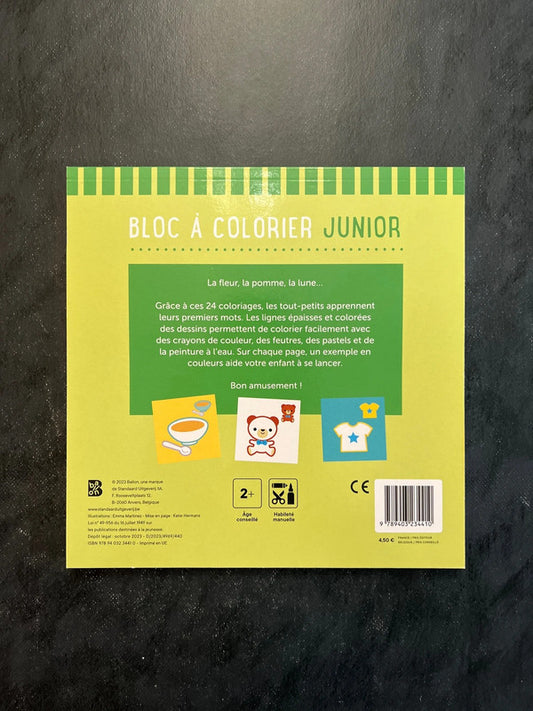 Bloc à colorier junior - mes premiers mots
