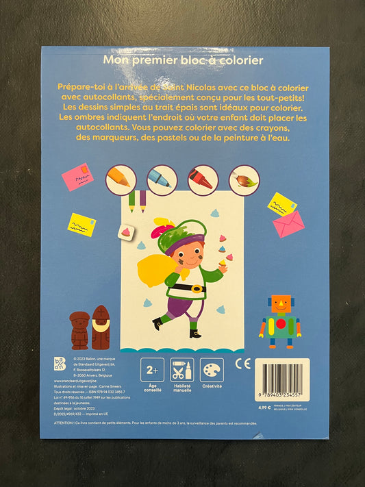 Mon bloc à colorier - Saint-Nicolas