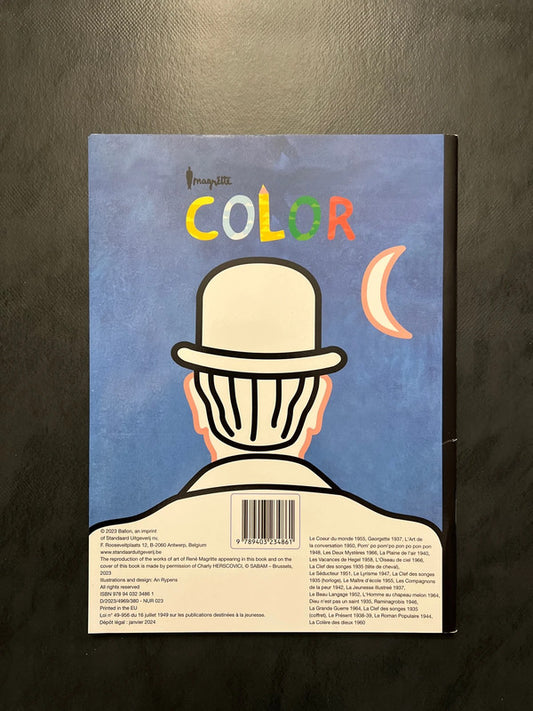Color - Livre de coloriages avec les œuvres de René Magritte (dès 4 ans)