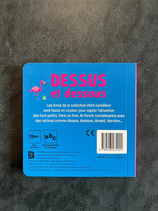 Livre cartonné - dessus et dessous