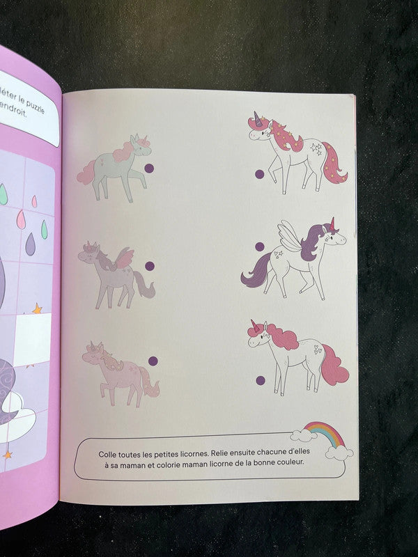 Mon livre de jeux - J'aime les licornes | Activités ludiques dès 5 ans