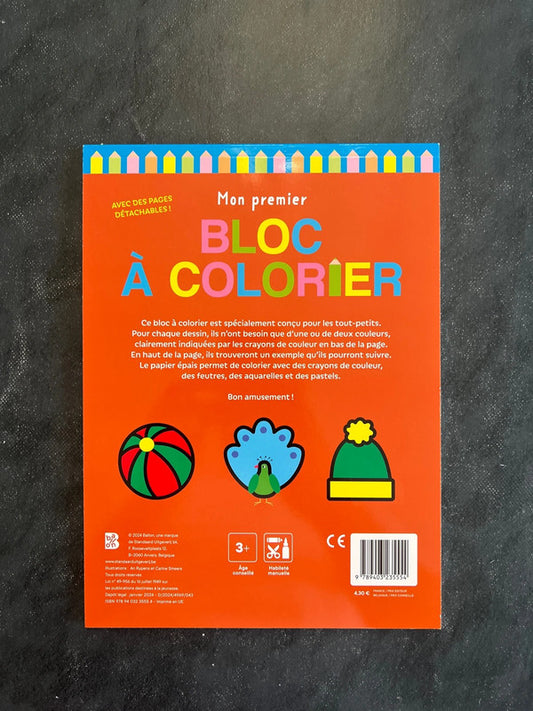 Mon premier bloc à colorier - Dès 3 ans