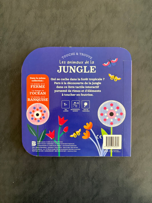 Livre à toucher - Les animaux de la jungle (2-4 ans)