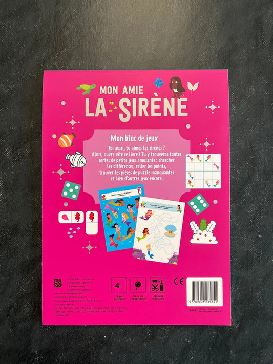 Bloc de jeux - Mon amie la sirène | Activités dès 4 ans