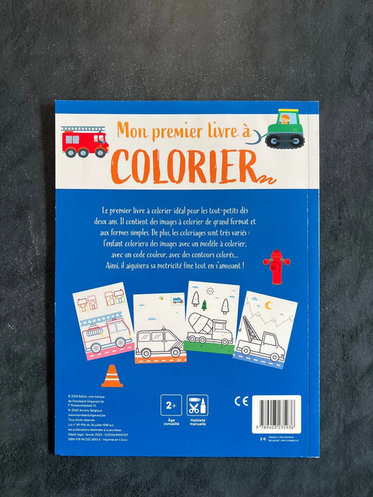 Mon premier livre à colorier - les véhicules | 3-6 ans