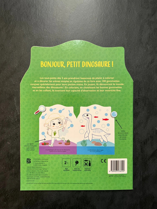 Coller et colorier - Bonjour, petit dinosaure ! (dès 2 ans)