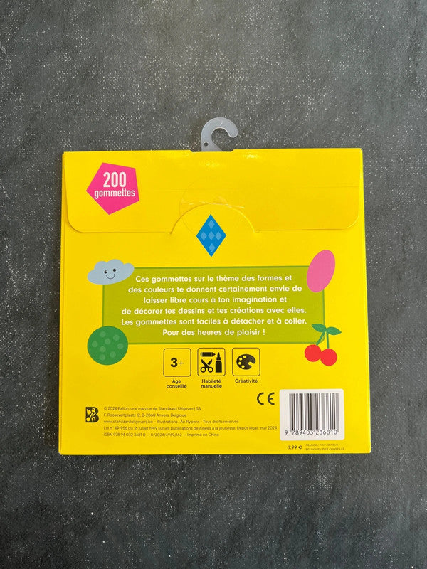 Pochettes à gommettes - formes et couleurs