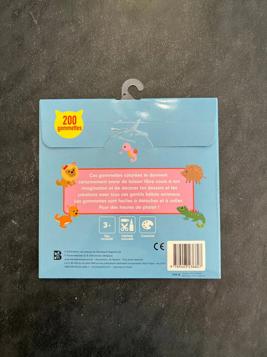 Pochette à gommettes - les bébés animaux