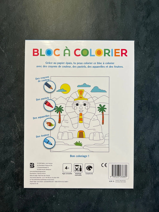 Bloc à colorier - Les Égyptiens, les Grecs et les Romains (5-8 ans)