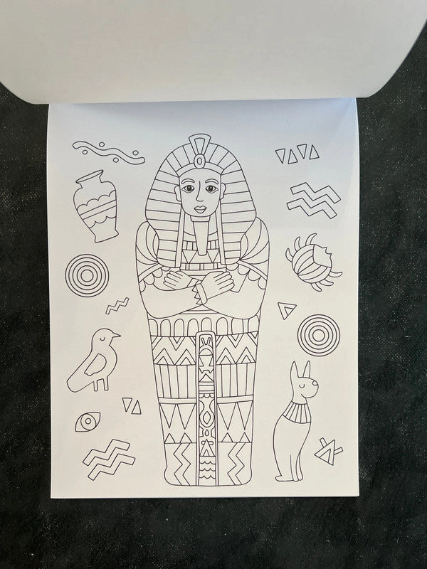 Bloc à colorier - les égyptiens, les grecs et les romains