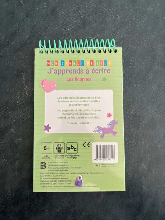 Mon carnet de jeux - j’apprends à compter