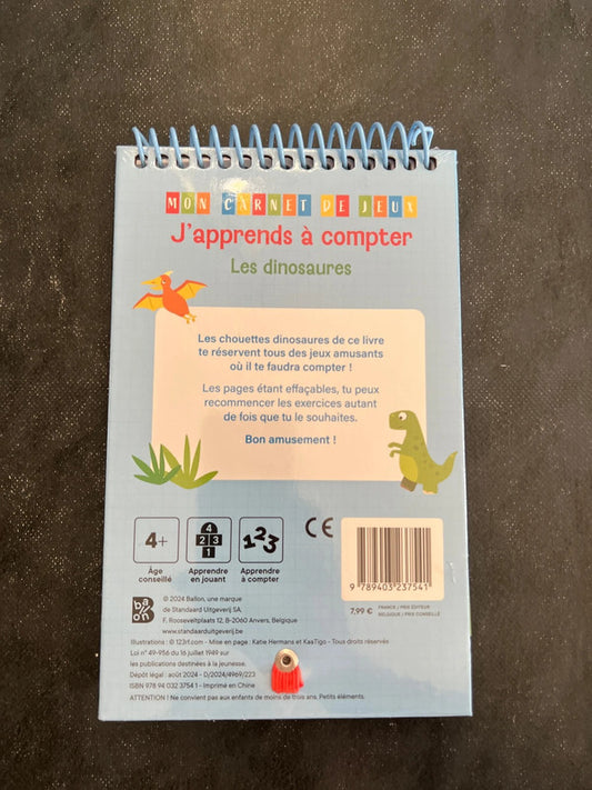 Mon carnet de jeux - j’apprends à compter