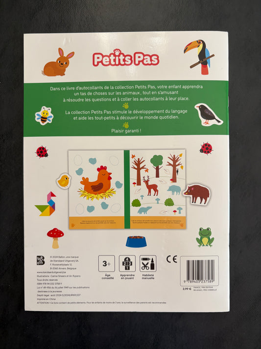 Livre d'autocollants - les animaux