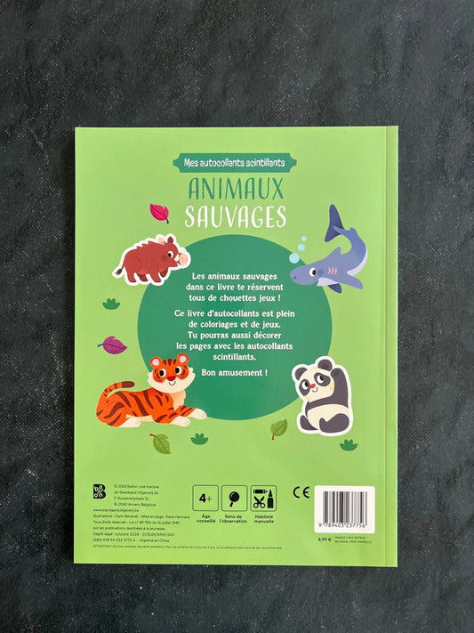 Mes autocollants scintillants - animaux sauvages