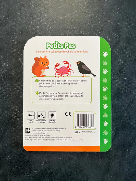 Livre cartonné - les animaux - 12 mois et +