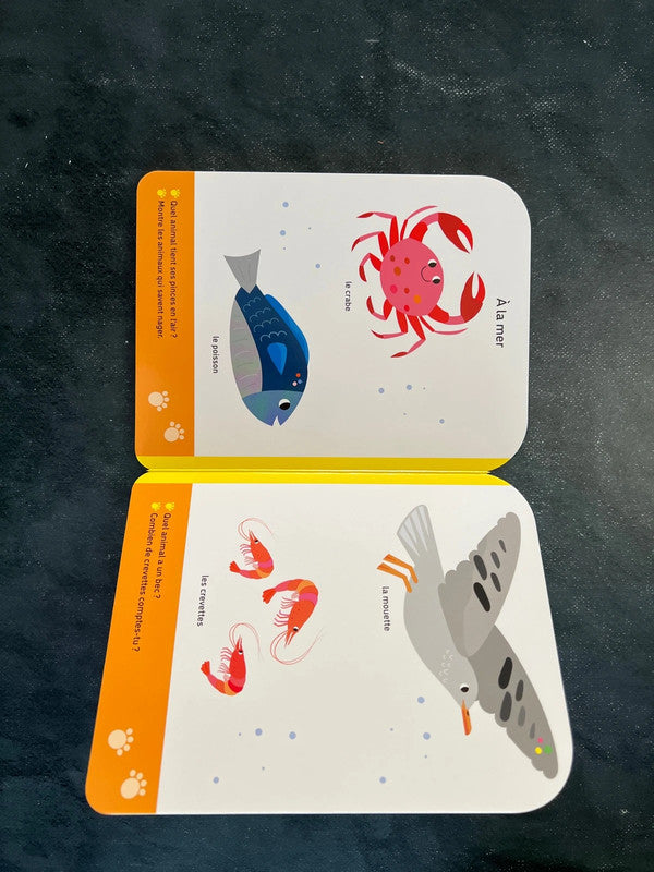 Livre cartonné - les animaux - 12 mois et +