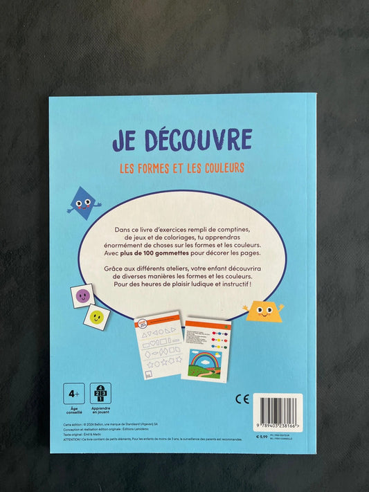 Je découvre les formes et les couleurs – Livre-jeu dès 3 ans