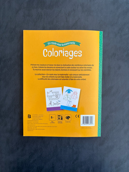 En route pour la maternelle - Livre de coloriage dès 5 ans