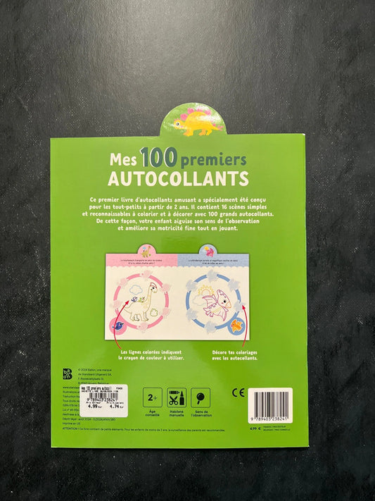 Mes 100 premiers autocollants - Les dinosaures | 3-5 ans