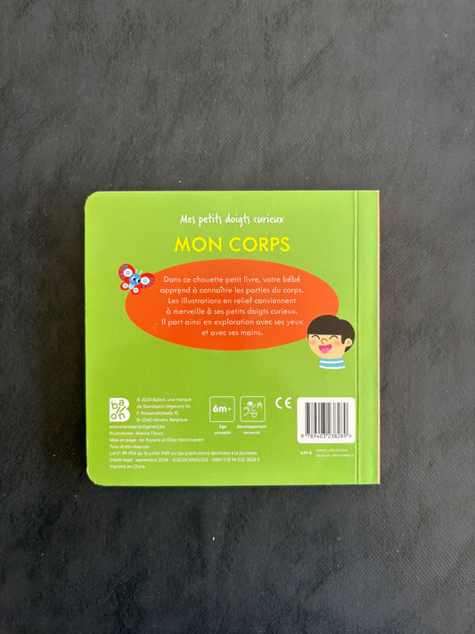 Mon corps - Livre cartonné à toucher pour les tout-petits (2-4 ans)