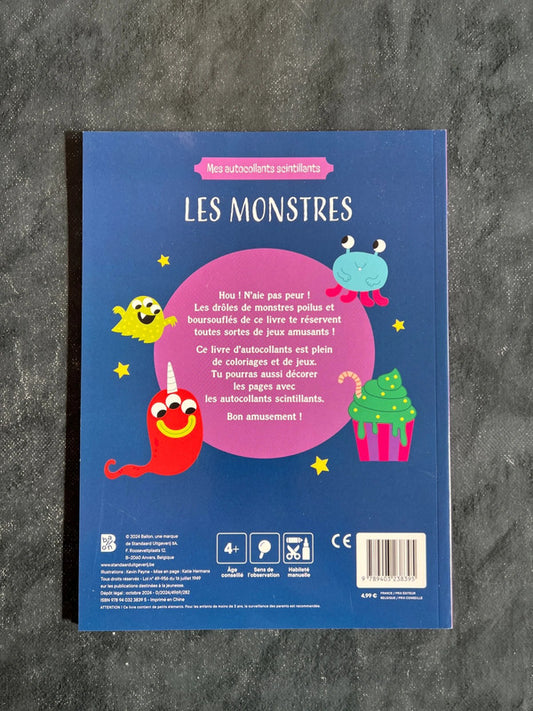 Mes autocollants scintillants - Les monstres (3-6 ans)