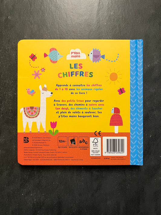 Livre jeu avec des éléments à toucher - les chiffres