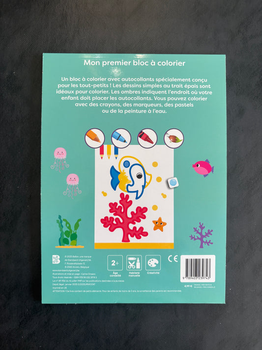 Mon premier bloc à colorier - sous l'eau