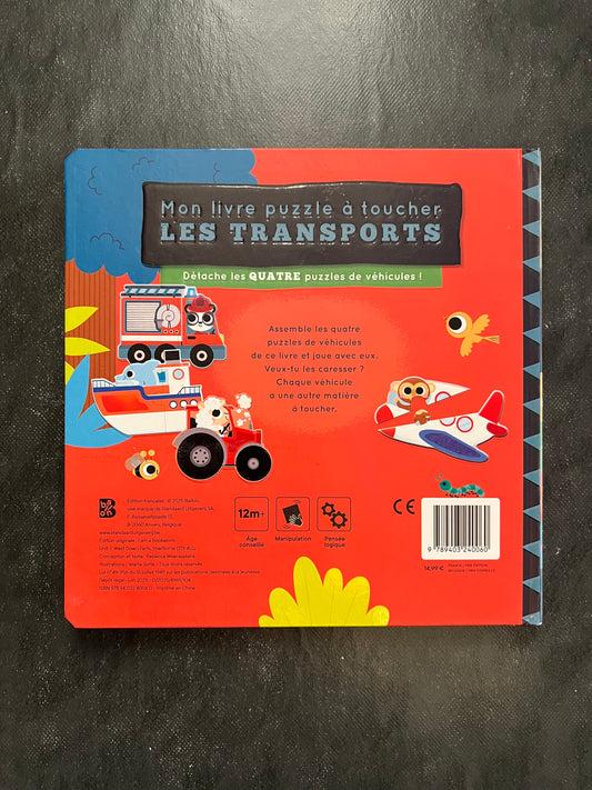Mon livre puzzle à toucher - les transports