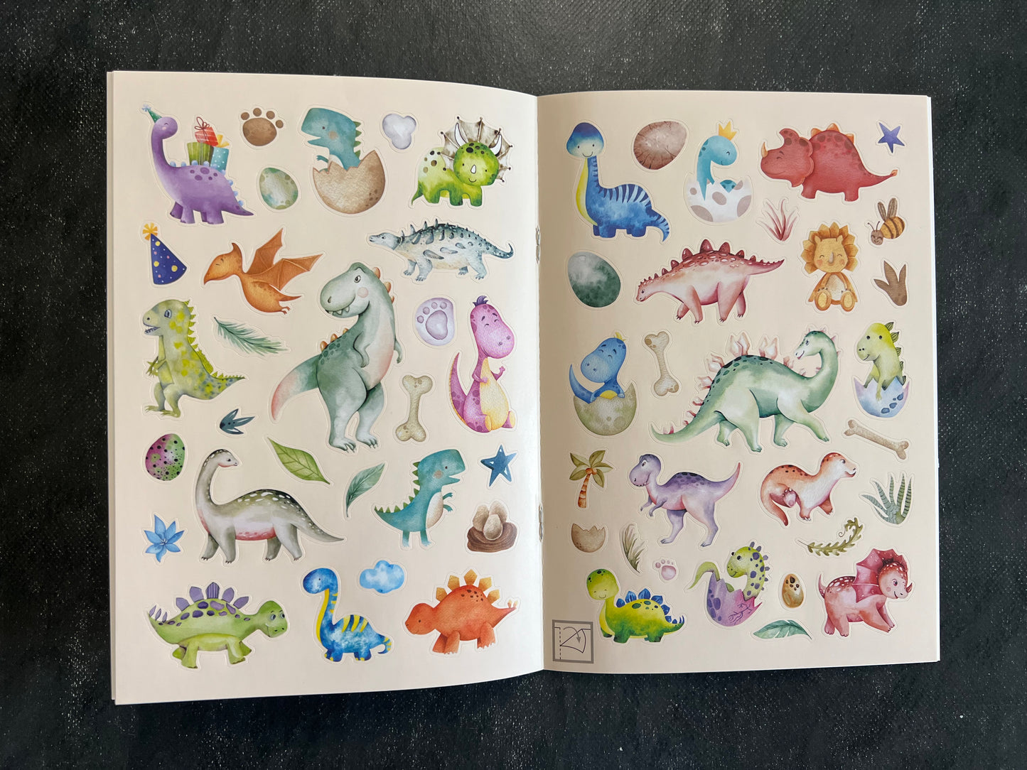 Mes autocollants aquarelles - les dinosaures